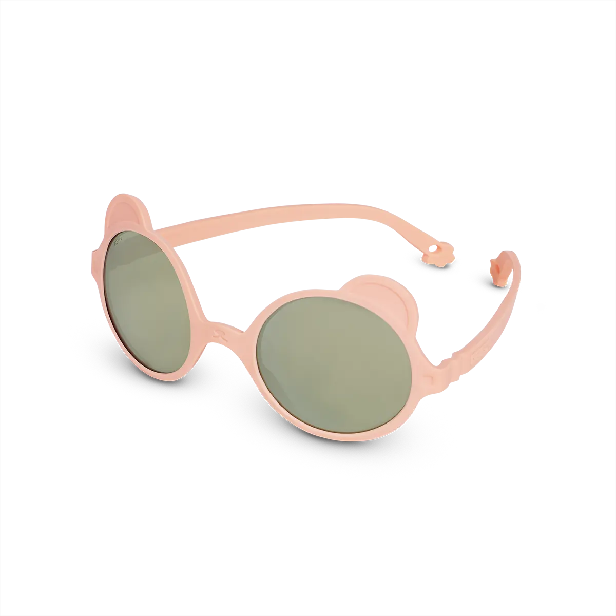 packshot lunettes de soleil bébé enfant ourson rose pêche