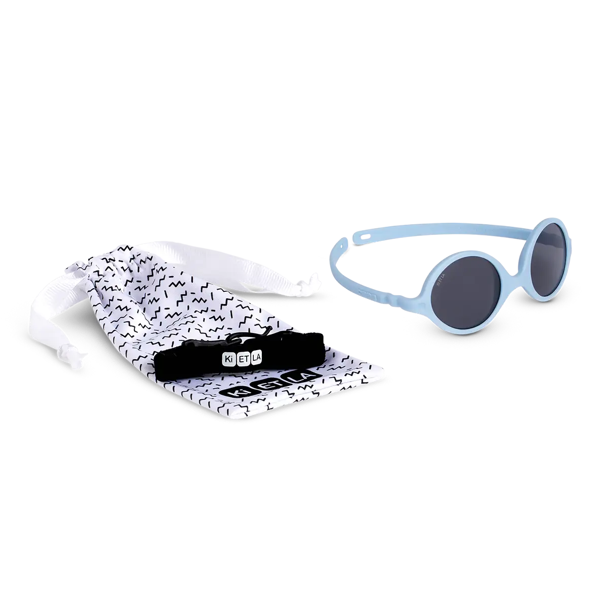 packshot lunettes de soleil bébé diabola bleu ciel