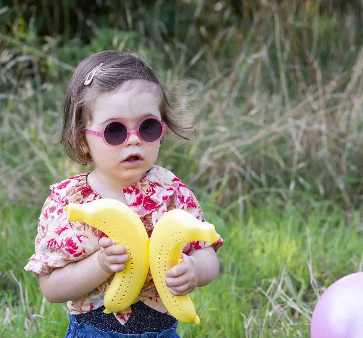 lunettes de soleil enfant bébé woam rose fraise