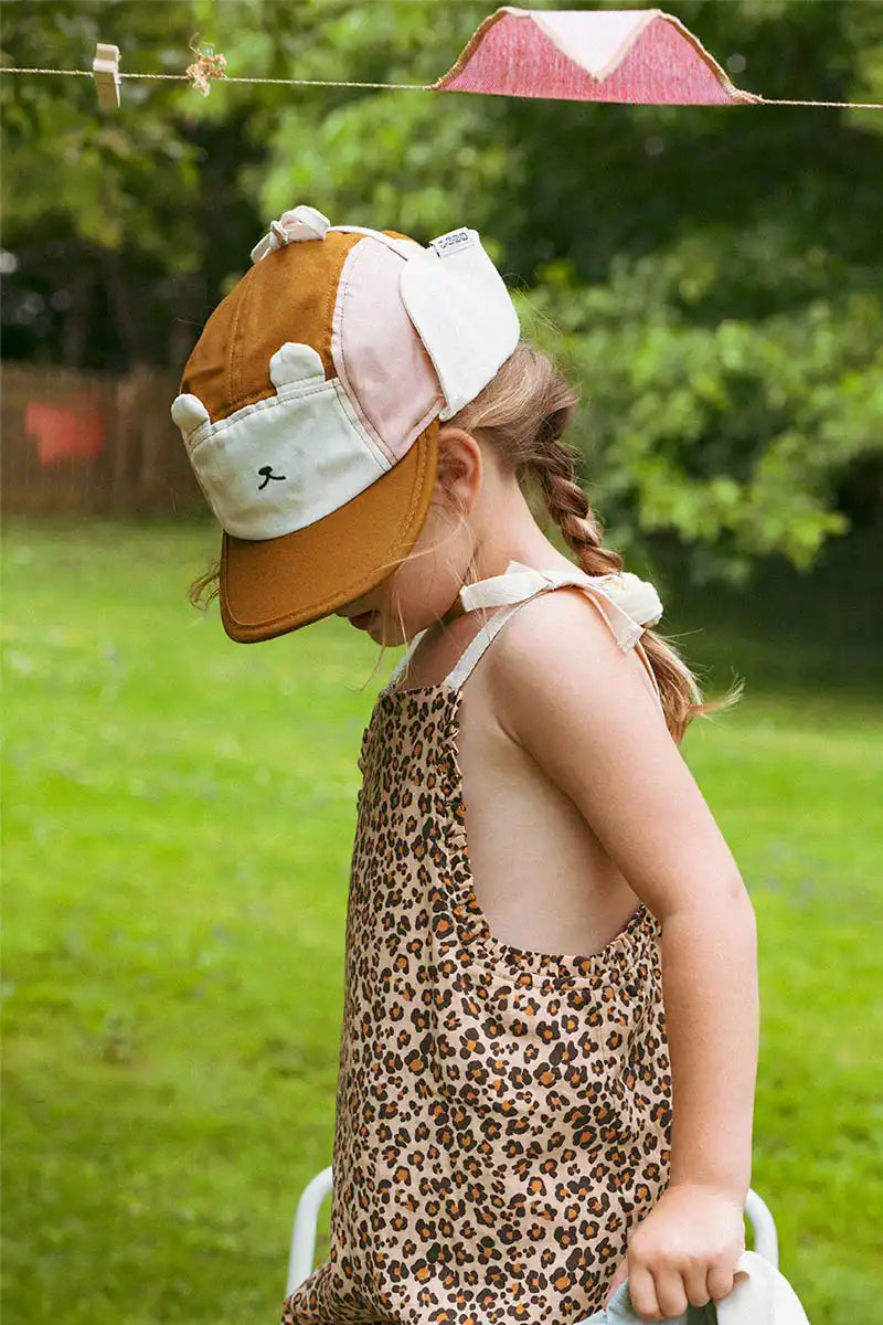 casquette anti-uv bébé camper cap rose et brun