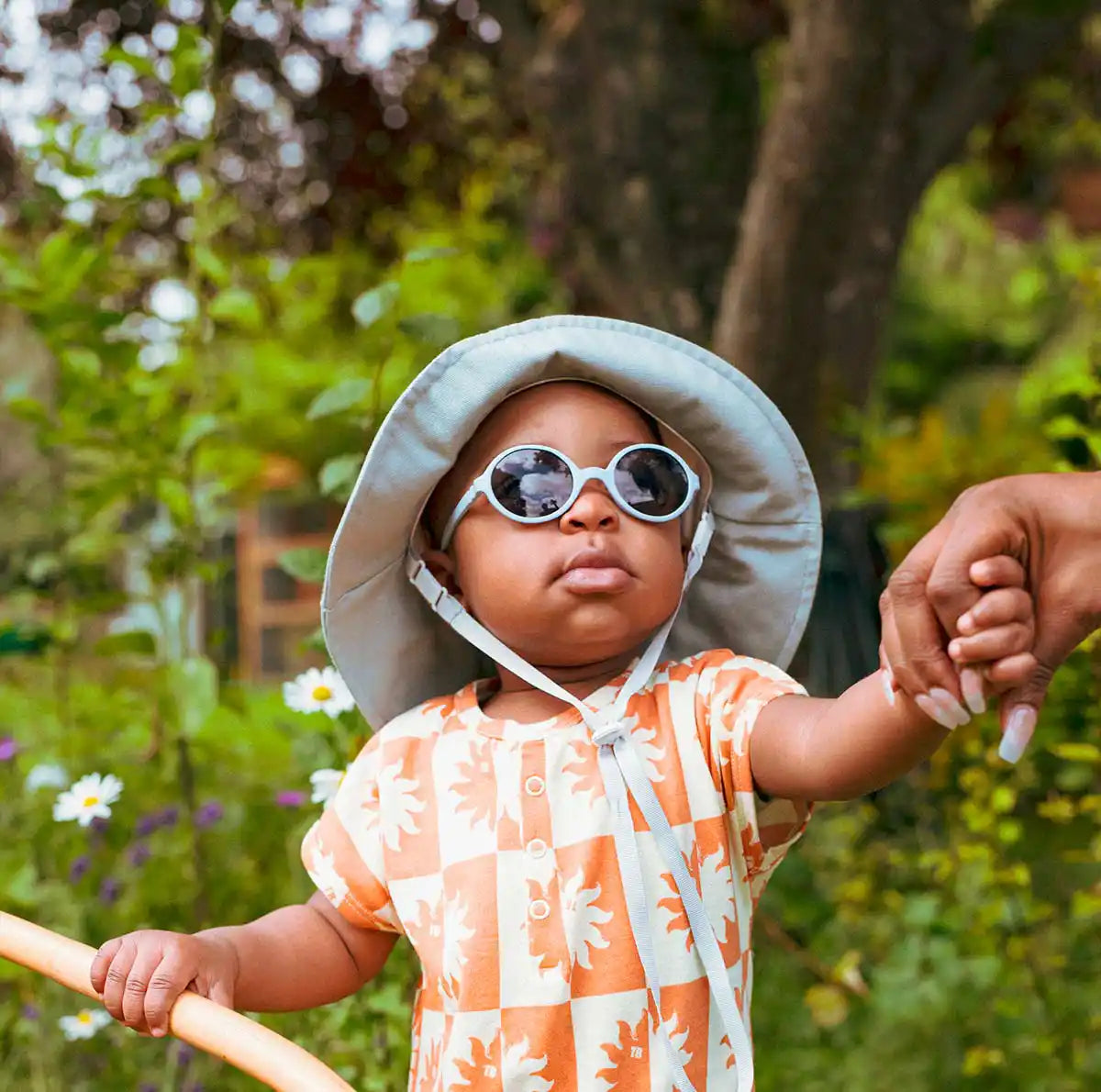 bob anti-uv bébé camper hat bleu ciel