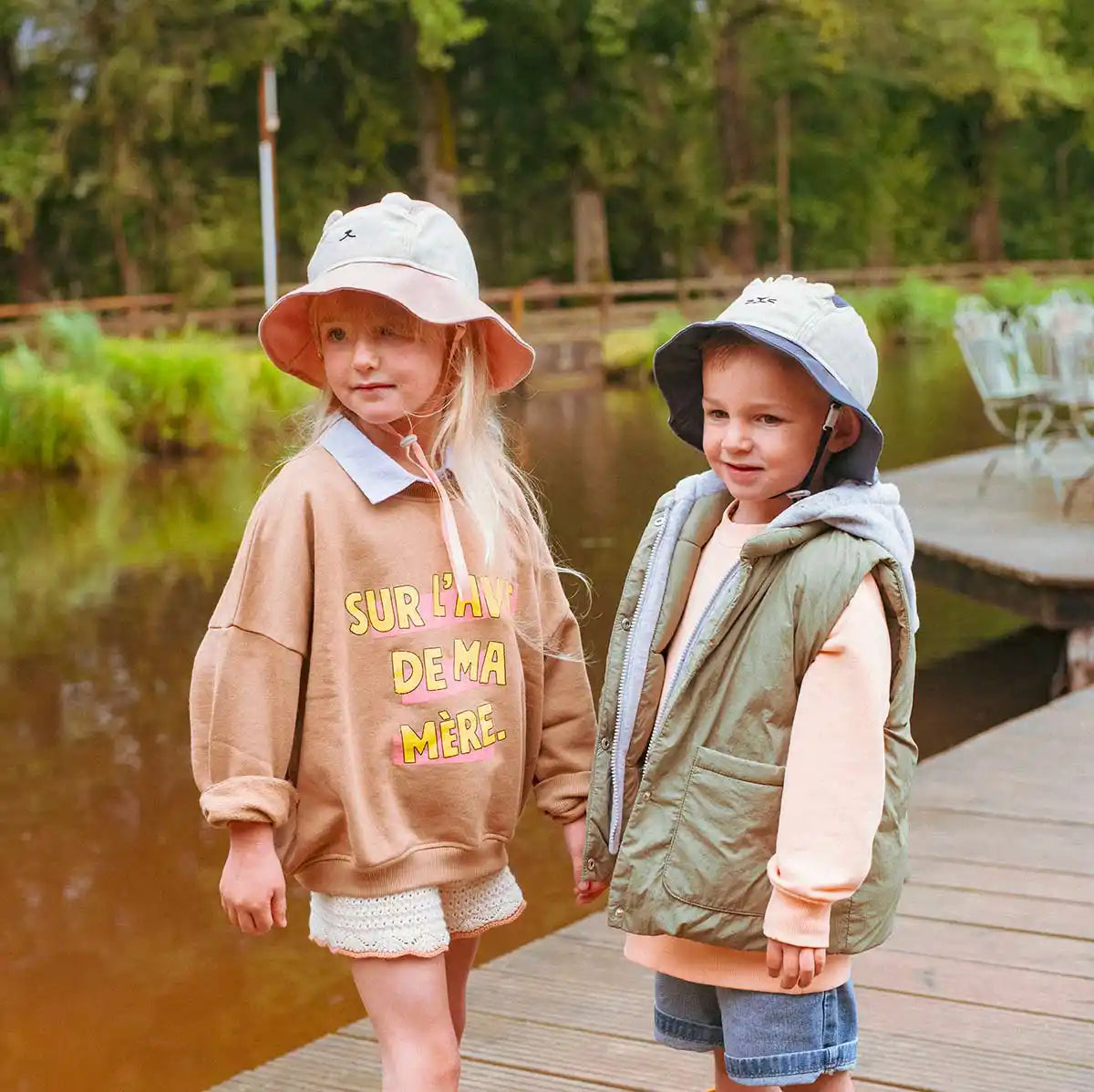 bob anti-uv bébé camper hat bleu marine