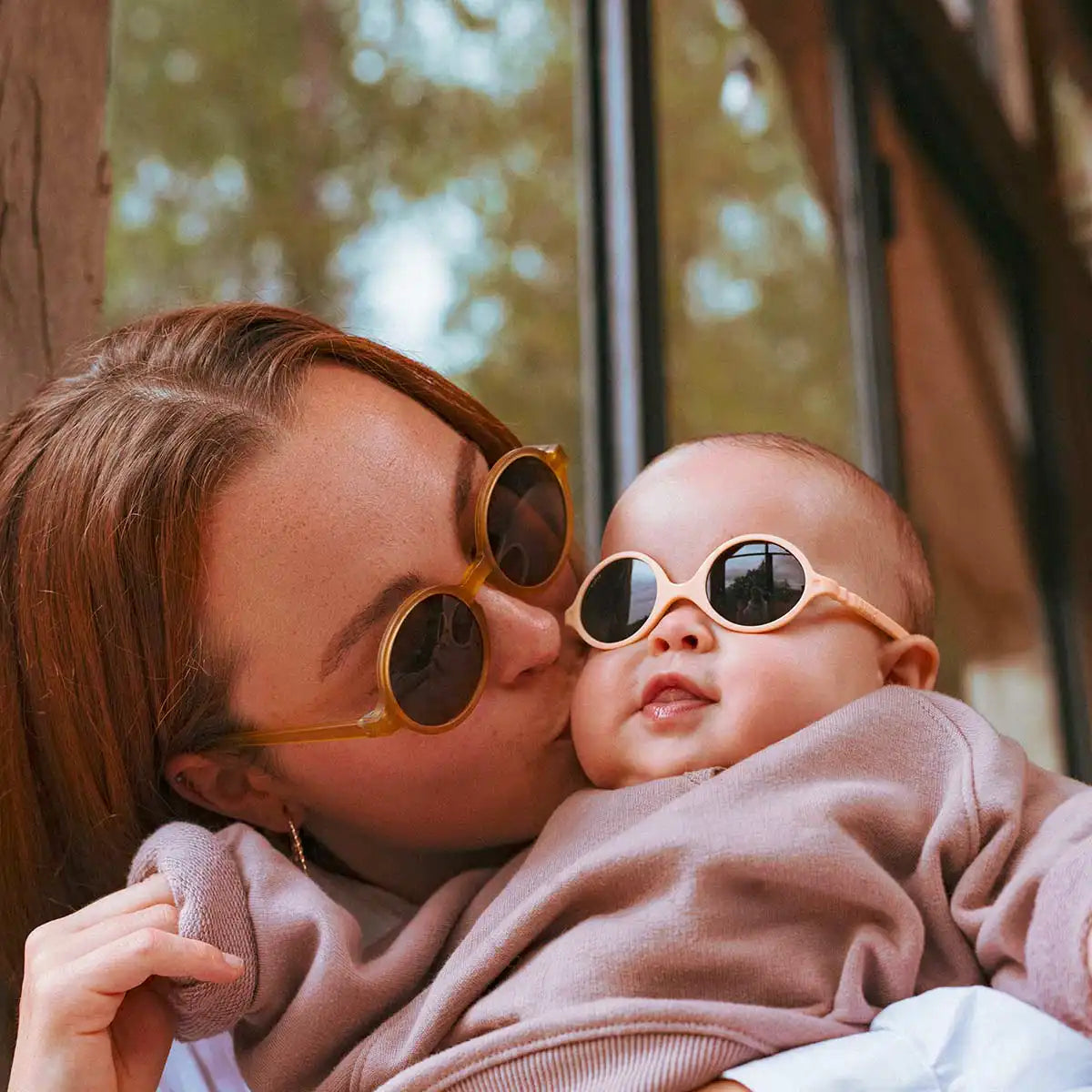 lunettes de soleil bébé diabola abricot