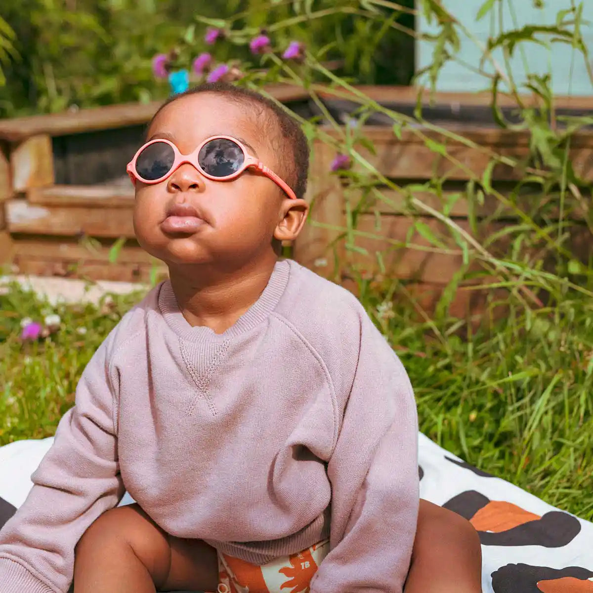 lunettes de soleil bébé diabola pamplemousse