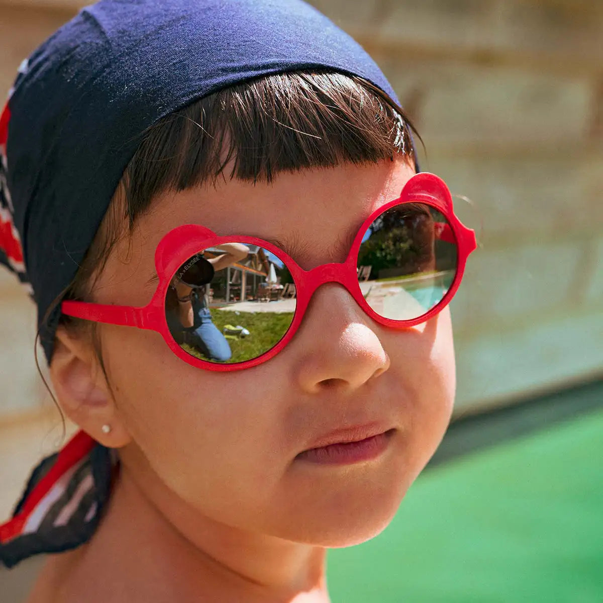 lunettes de soleil bébé enfant ourson rouge elysée