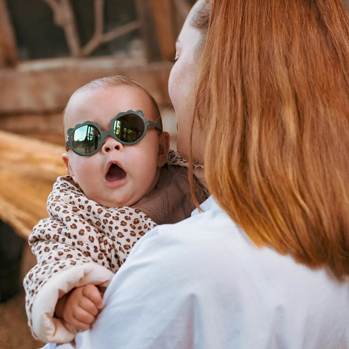 lunettes de soleil bébé enfant lion vert