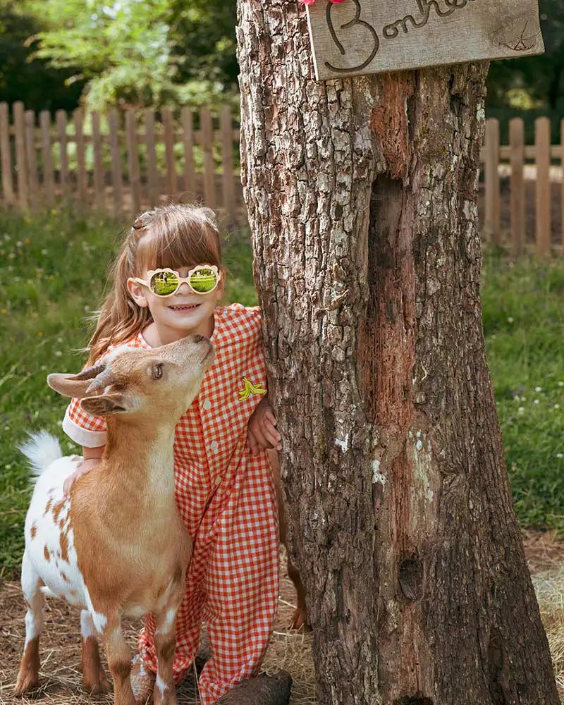 lunettes de soleil bébé enfant lion vanille