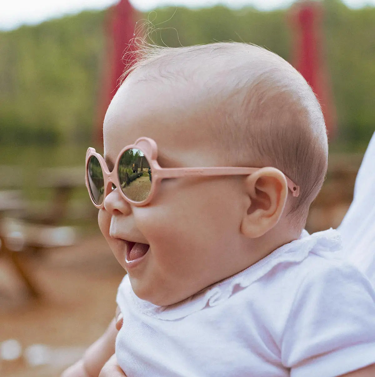 lunettes de soleil bébé enfant ourson rose pêche