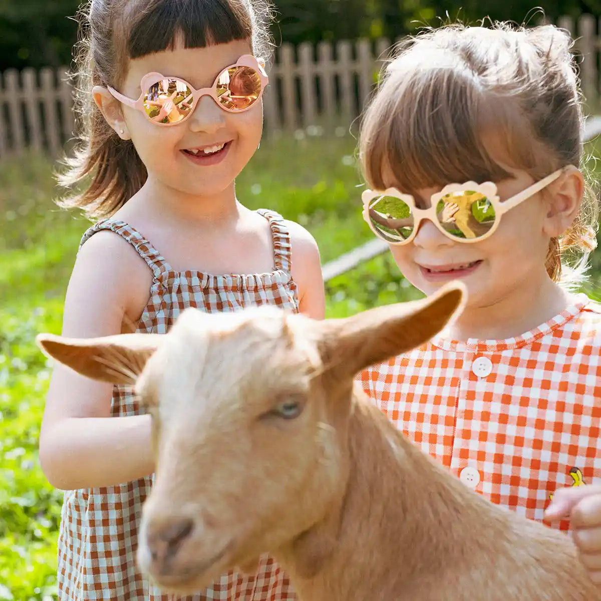 lunettes de soleil bébé enfant ourson rose pêche