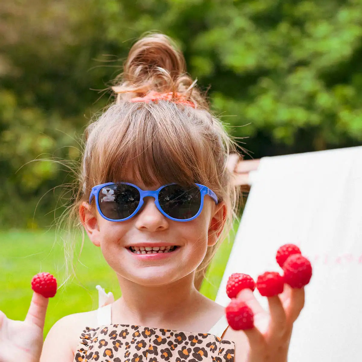 lunettes de soleil enfant bébé wazz bleu intense