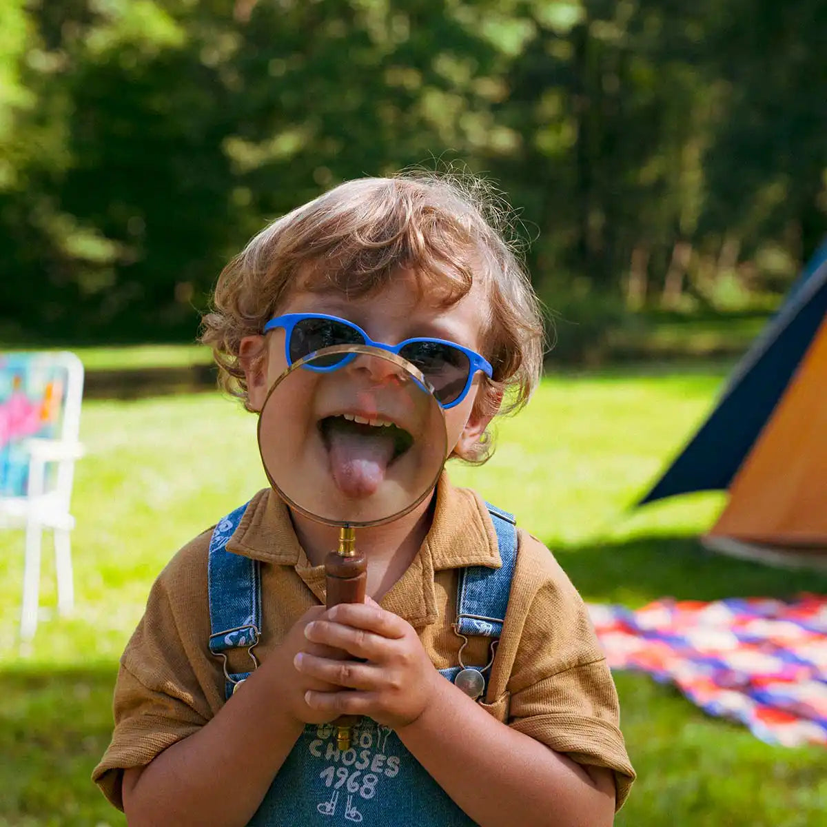 lunettes de soleil enfant bébé wazz bleu intense