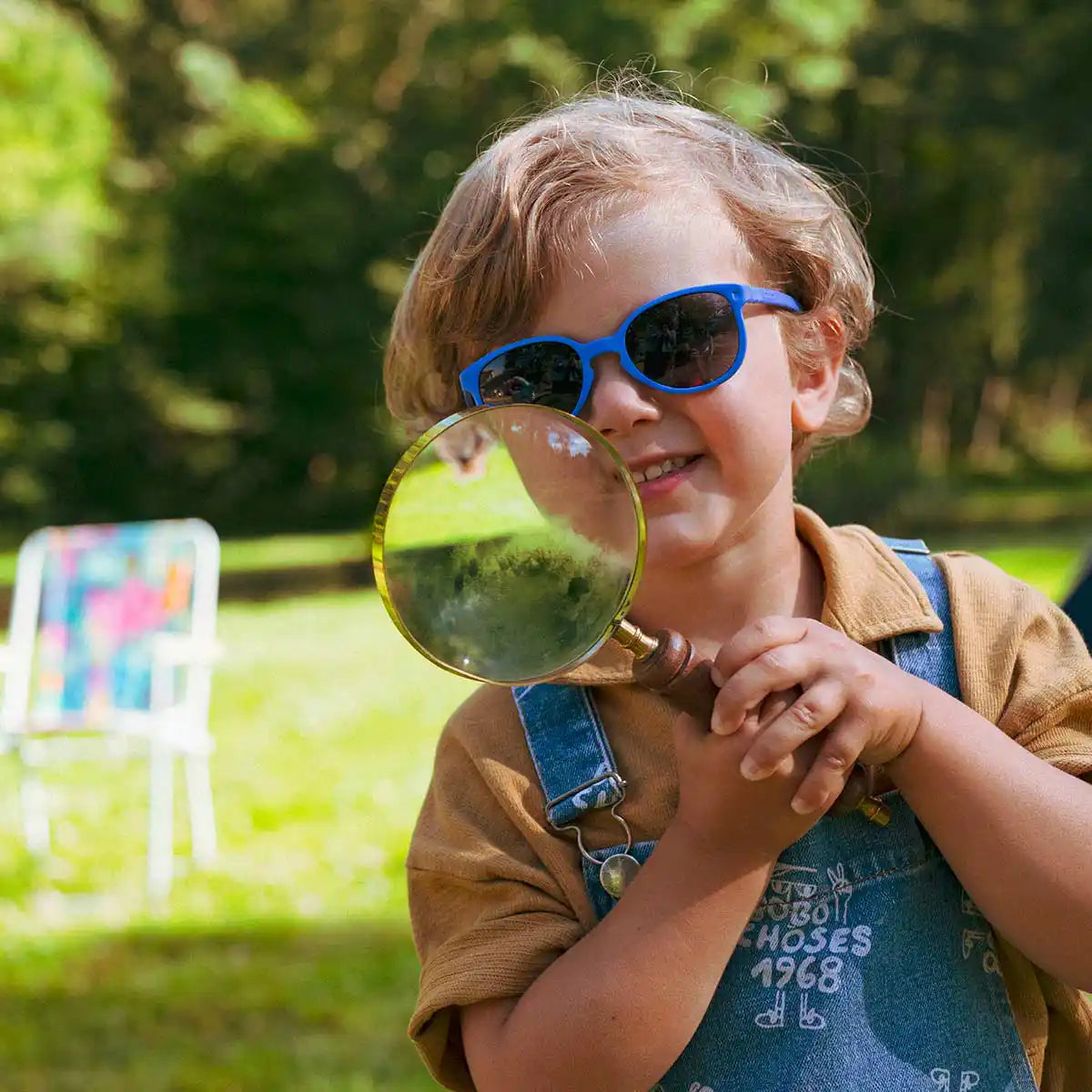 lunettes de soleil enfant bébé wazz bleu intense