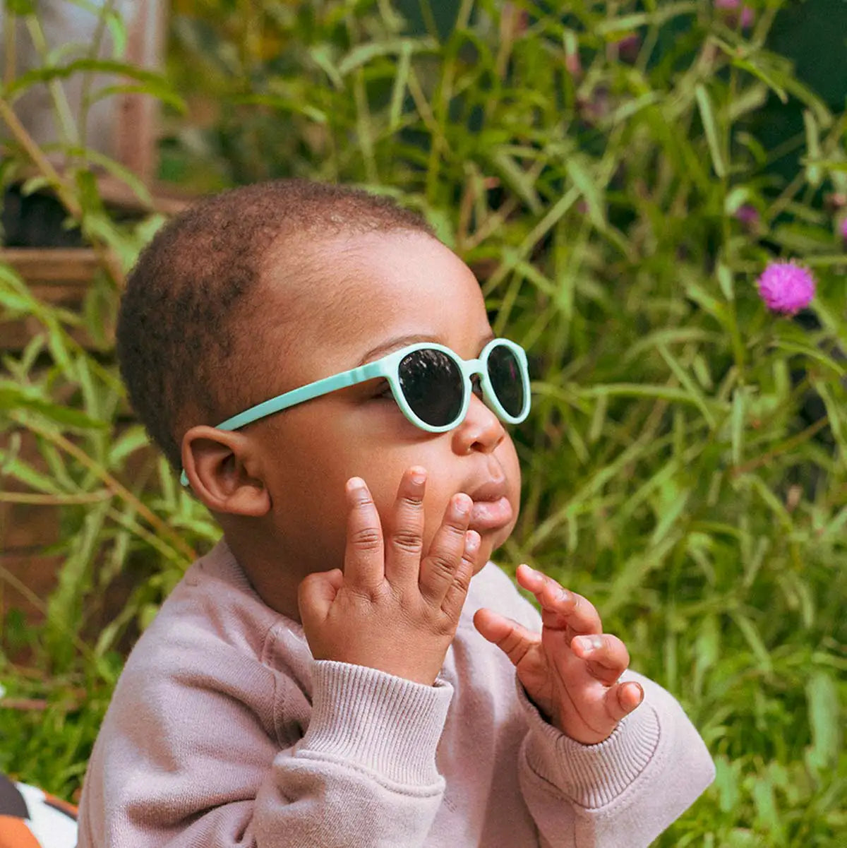 lunettes de soleil enfant bébé wazz menthe