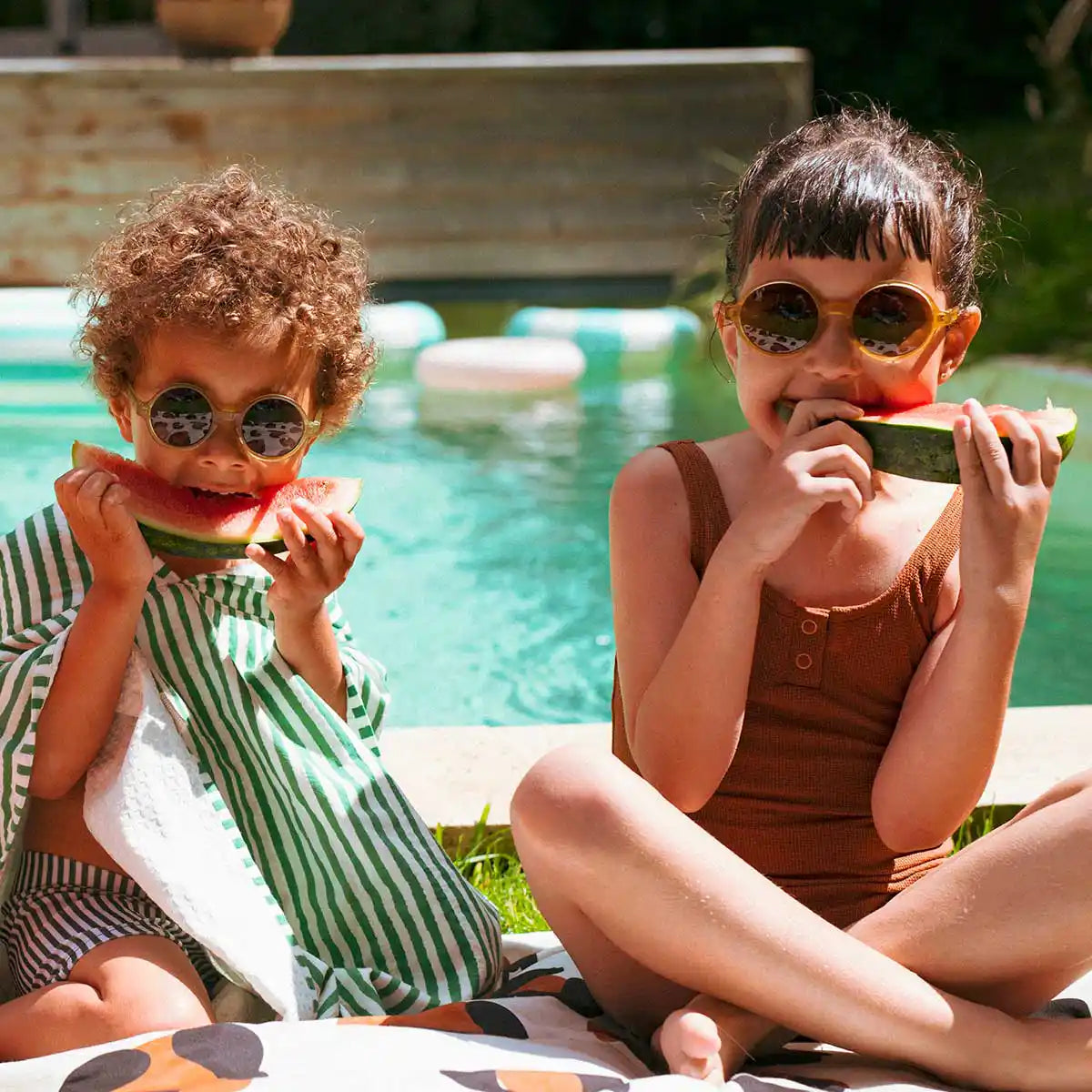 lunettes de soleil enfant bébé woam brun ambré