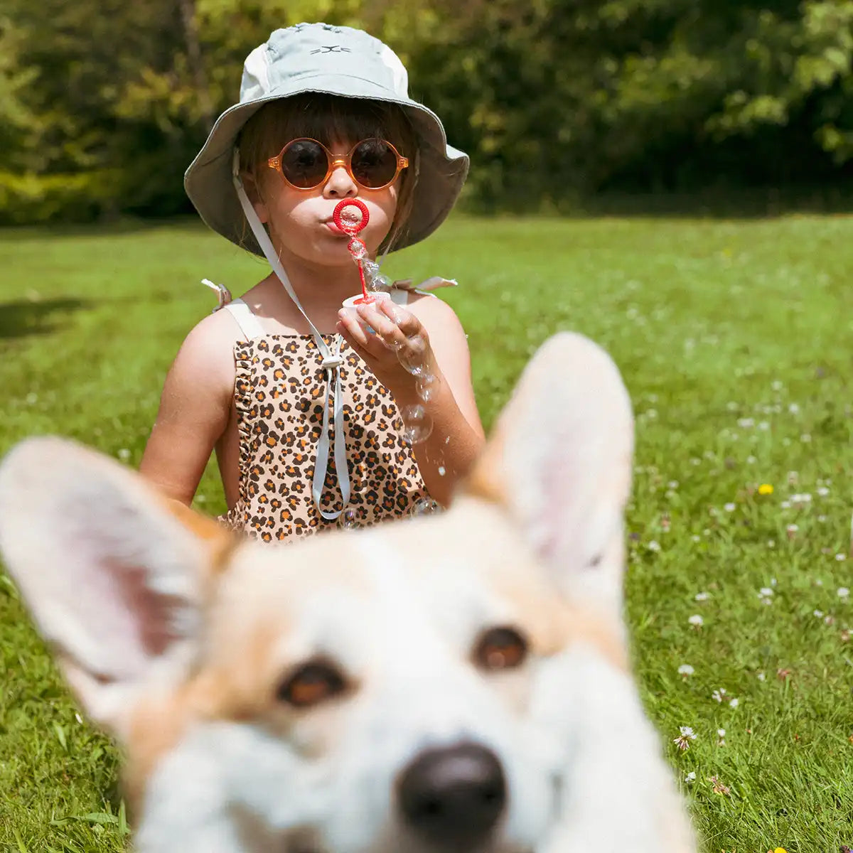 lunettes de soleil enfant bébé woam abricot